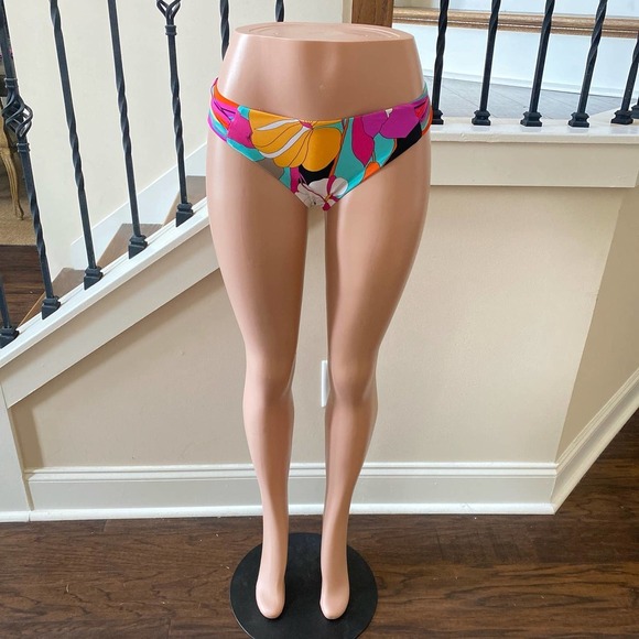 NWT TRINA TURK Gemini Printed Tab Hipster Bikini Bottoms, size 12 - Picture 3 of 11